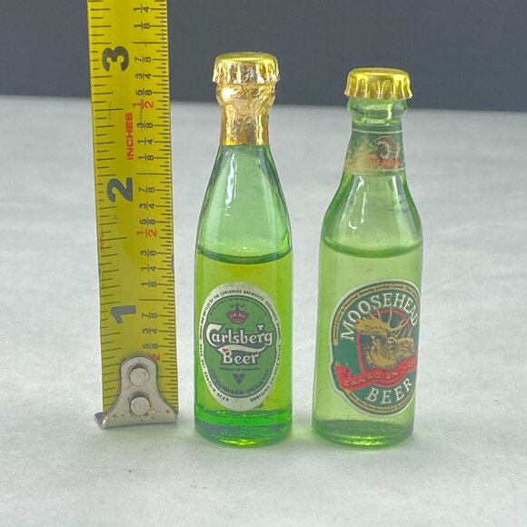 Vintage Carlsberg Beer and Moosehead Beer  3" Bottle Lot of 2 - Picture 11 of 11